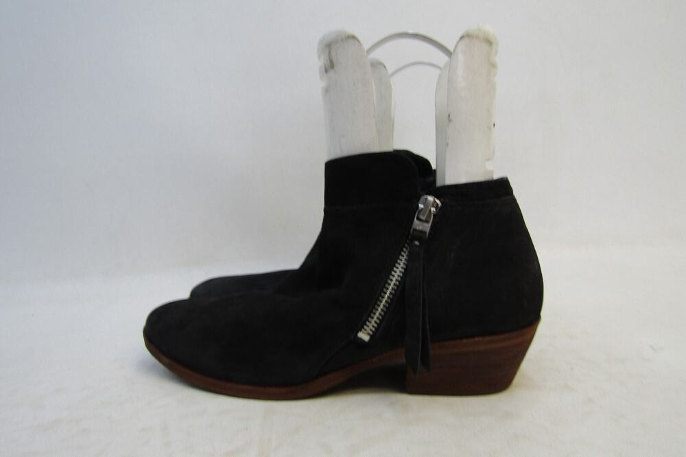 Sam Edelman Womens Size 8 M Black Leather Zip Ankle Fashion Boots Bootie